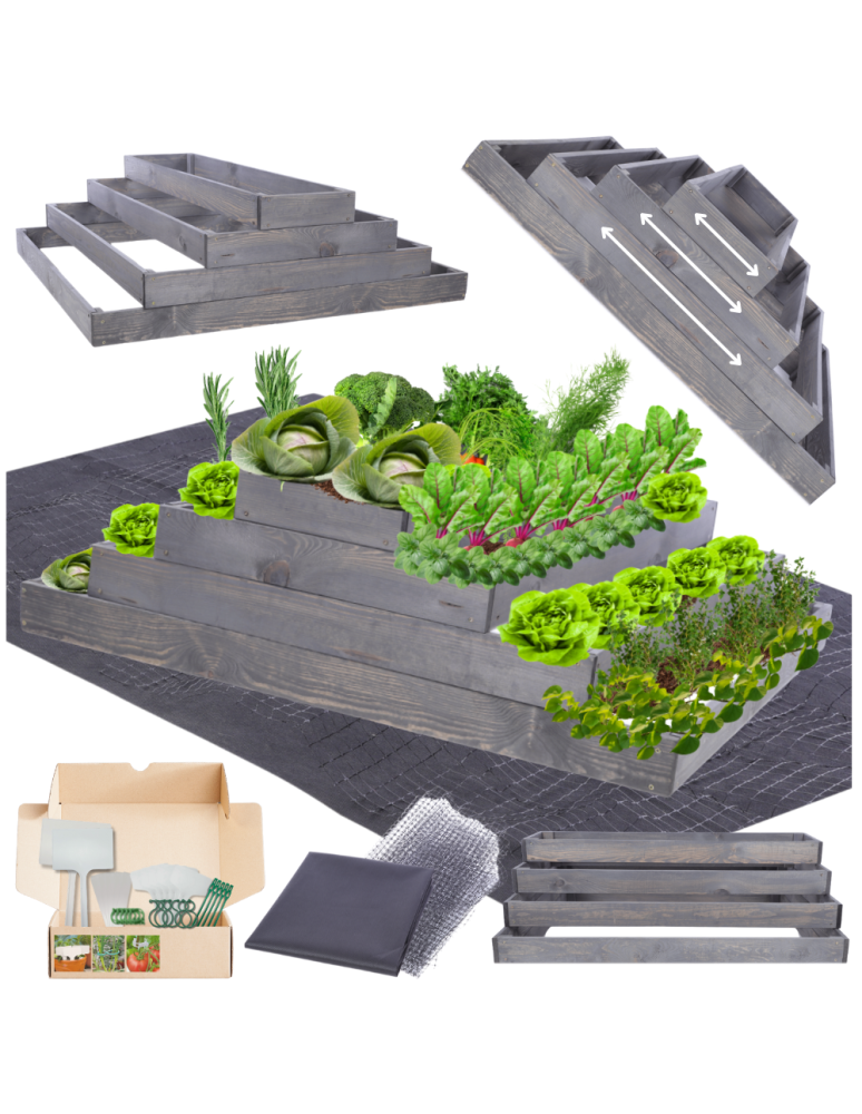 Grządki kaskadowe - Skrzynia na warzywa regulowana skrzynie na warzywniak donica 36x117x100 - product b2b.wamar.biz 1